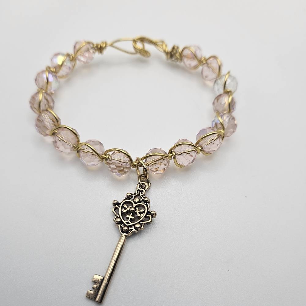 Beaded wire wrap bracelet